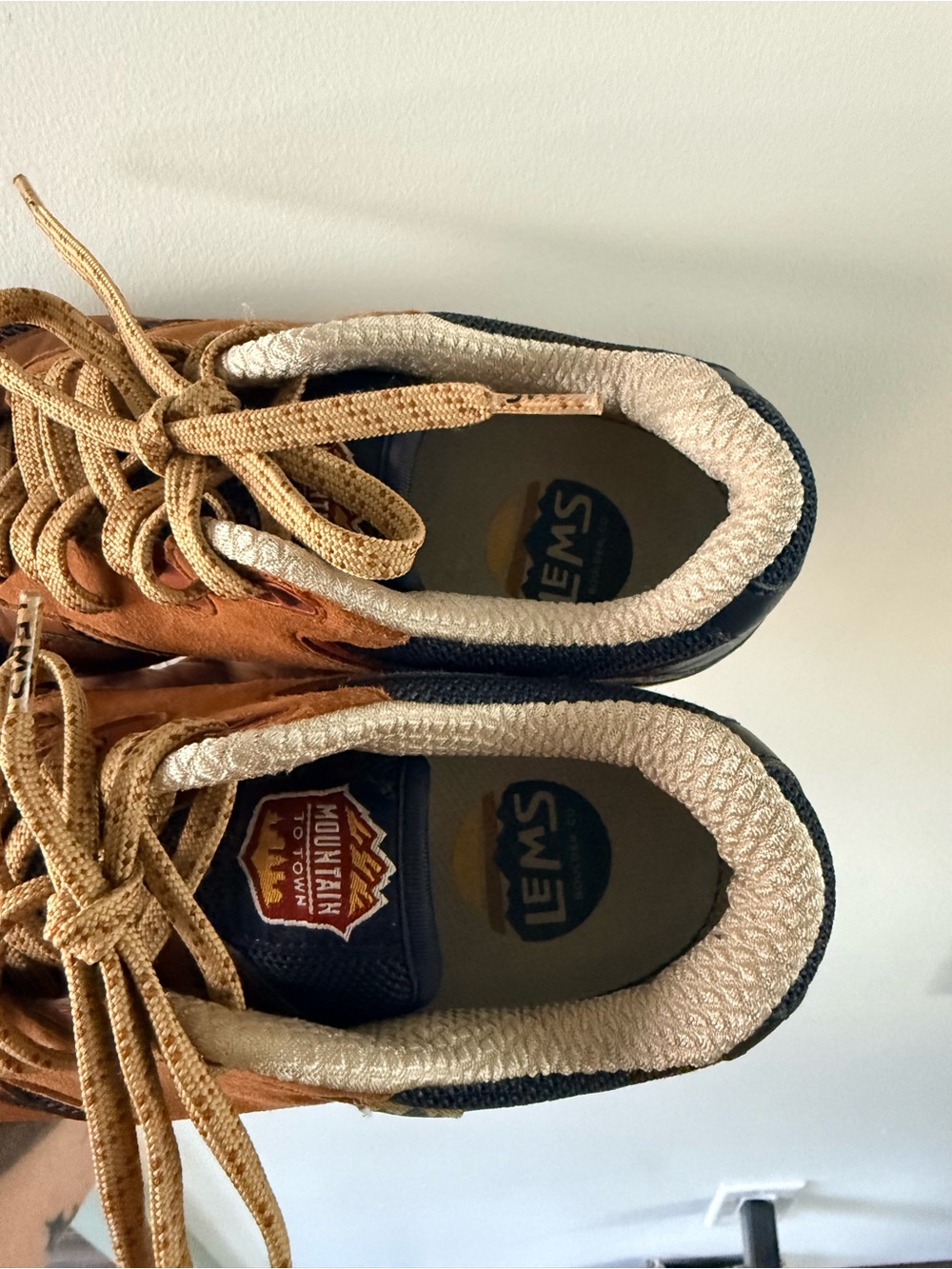 LEMS Women's Navy & Brown Trailhead Hiking Sneakers - Picture 5 of 8
